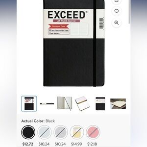 NIP SEALED Exceed A5 Ruled Journal, Ruled, black, 120
Sheets, 100gsm. Pack of 2!